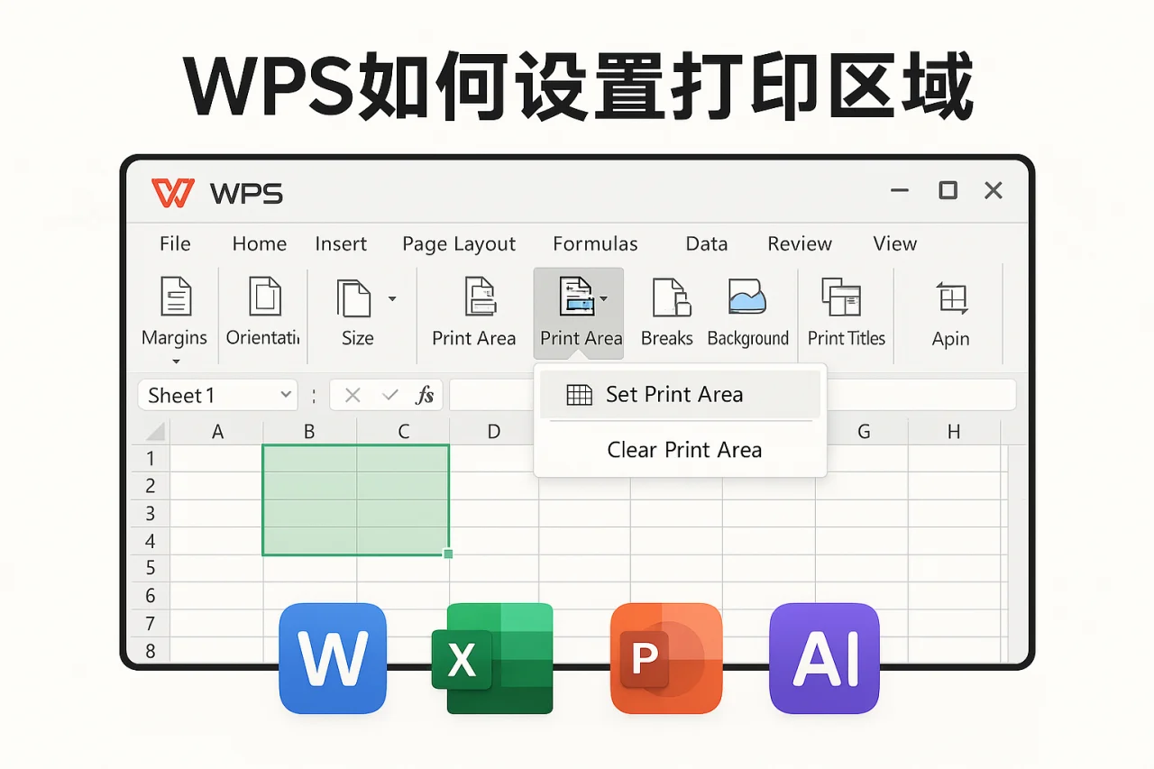 wps如何设置打印区域