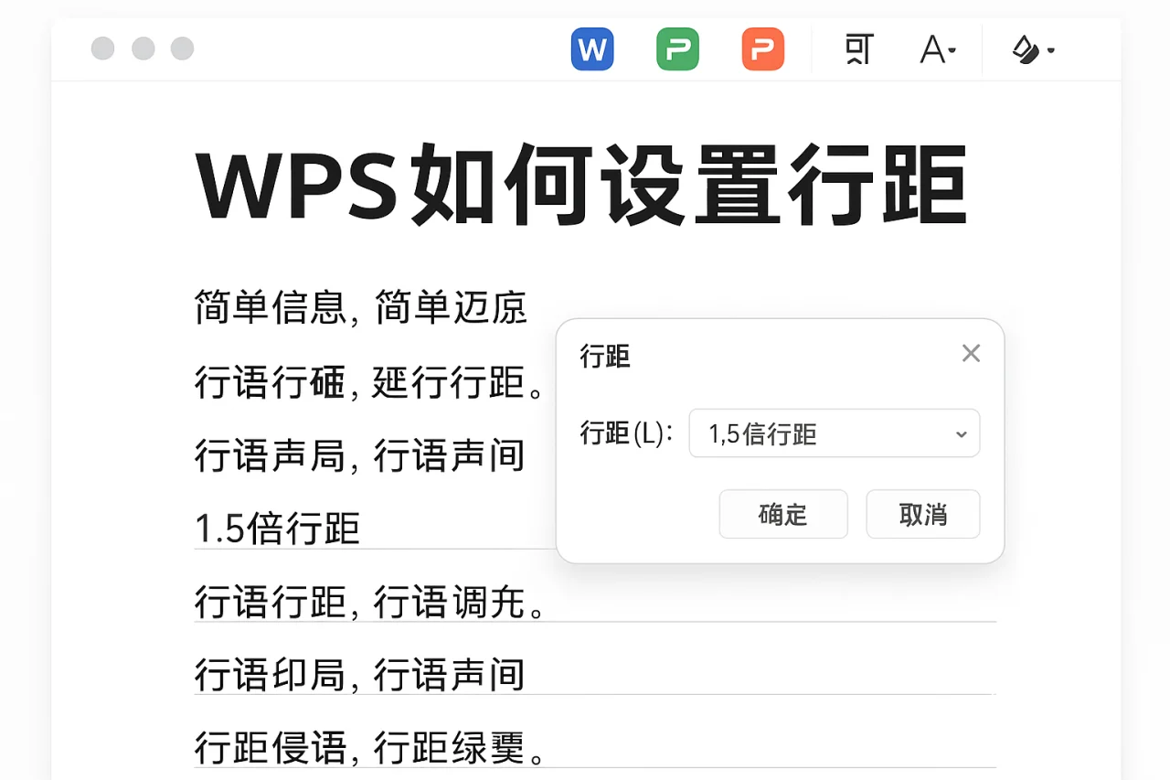 WPS如何设置行距