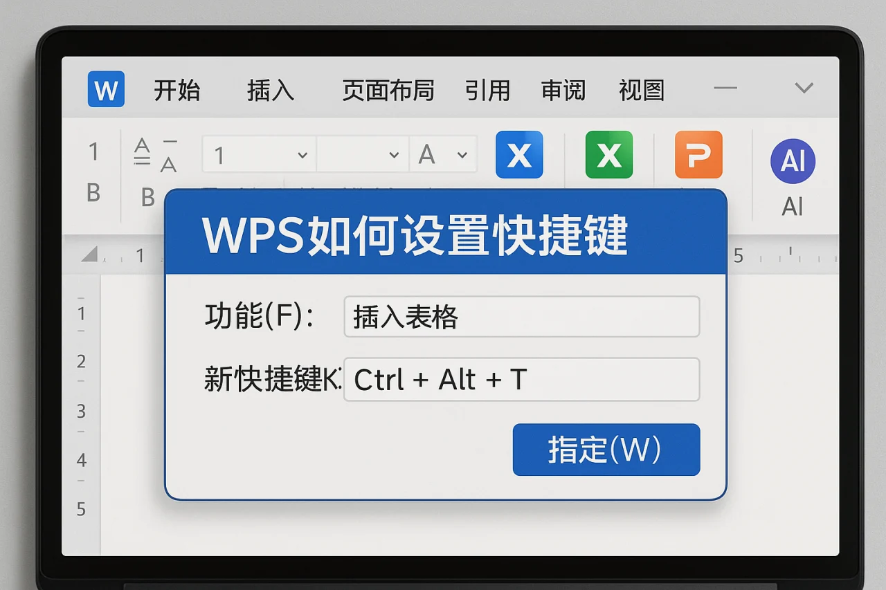 WPS如何设置快捷键