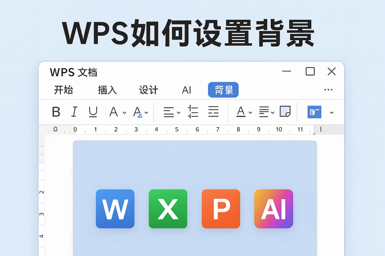 WPS如何设置背景