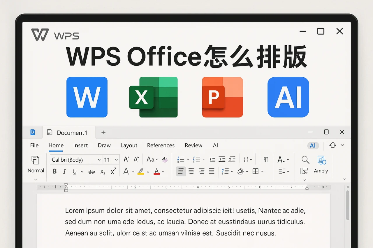 Wps office怎么排版