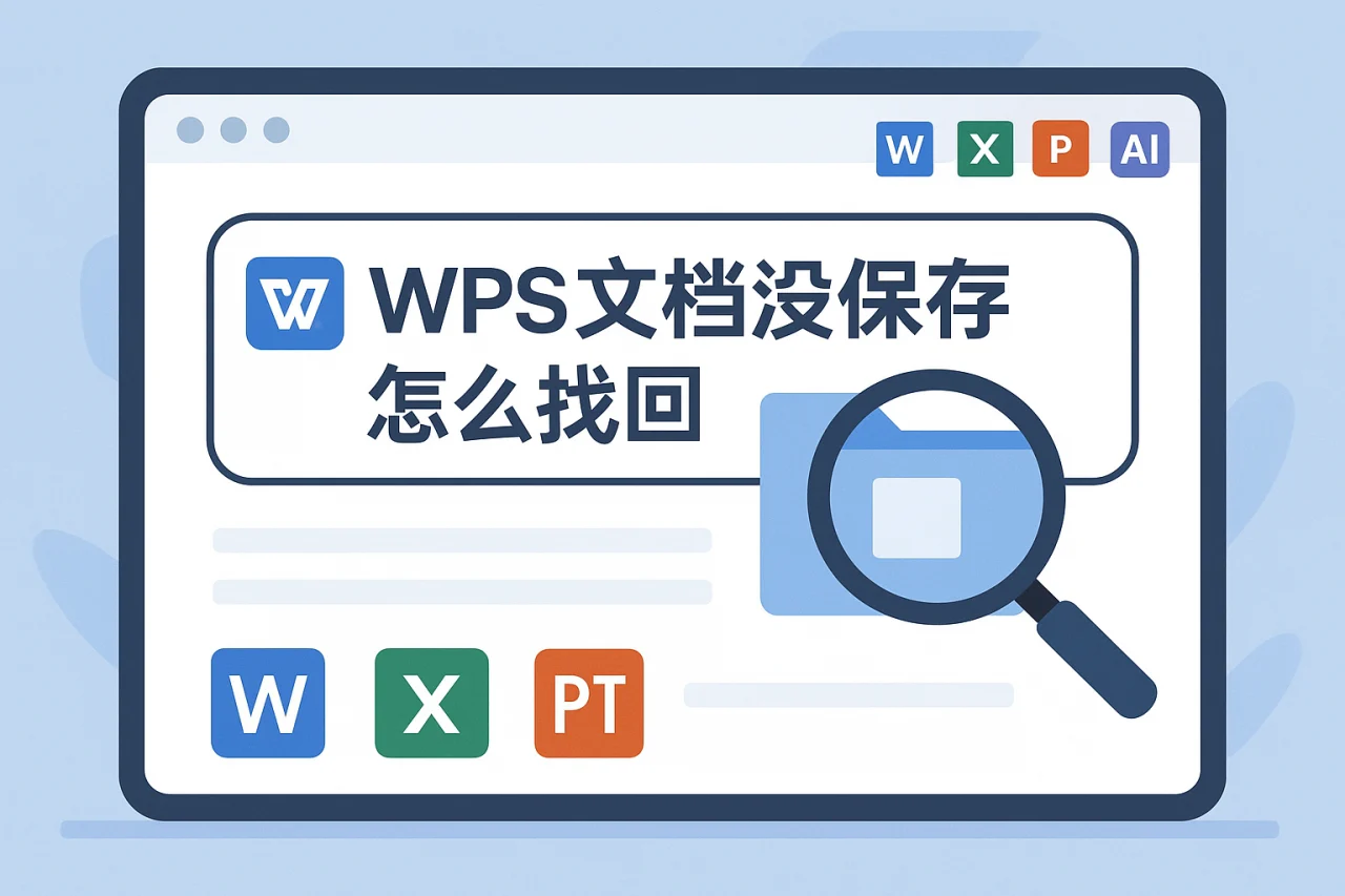 Wps文档没保存怎么找回