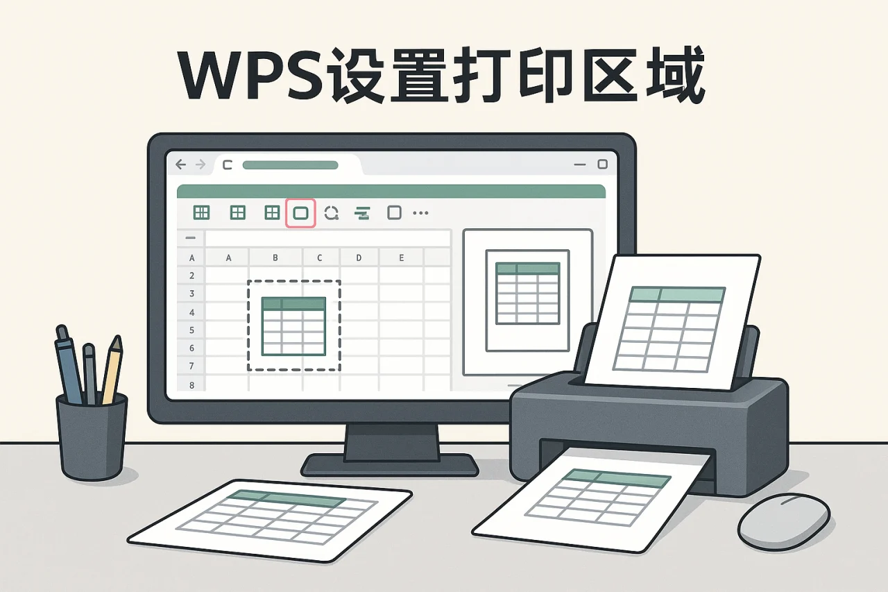 wps设置打印区域