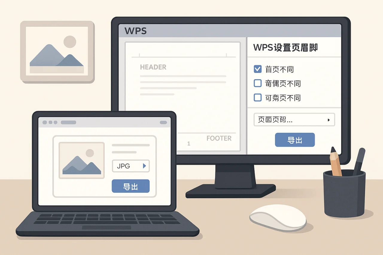 Wps设置页眉页脚