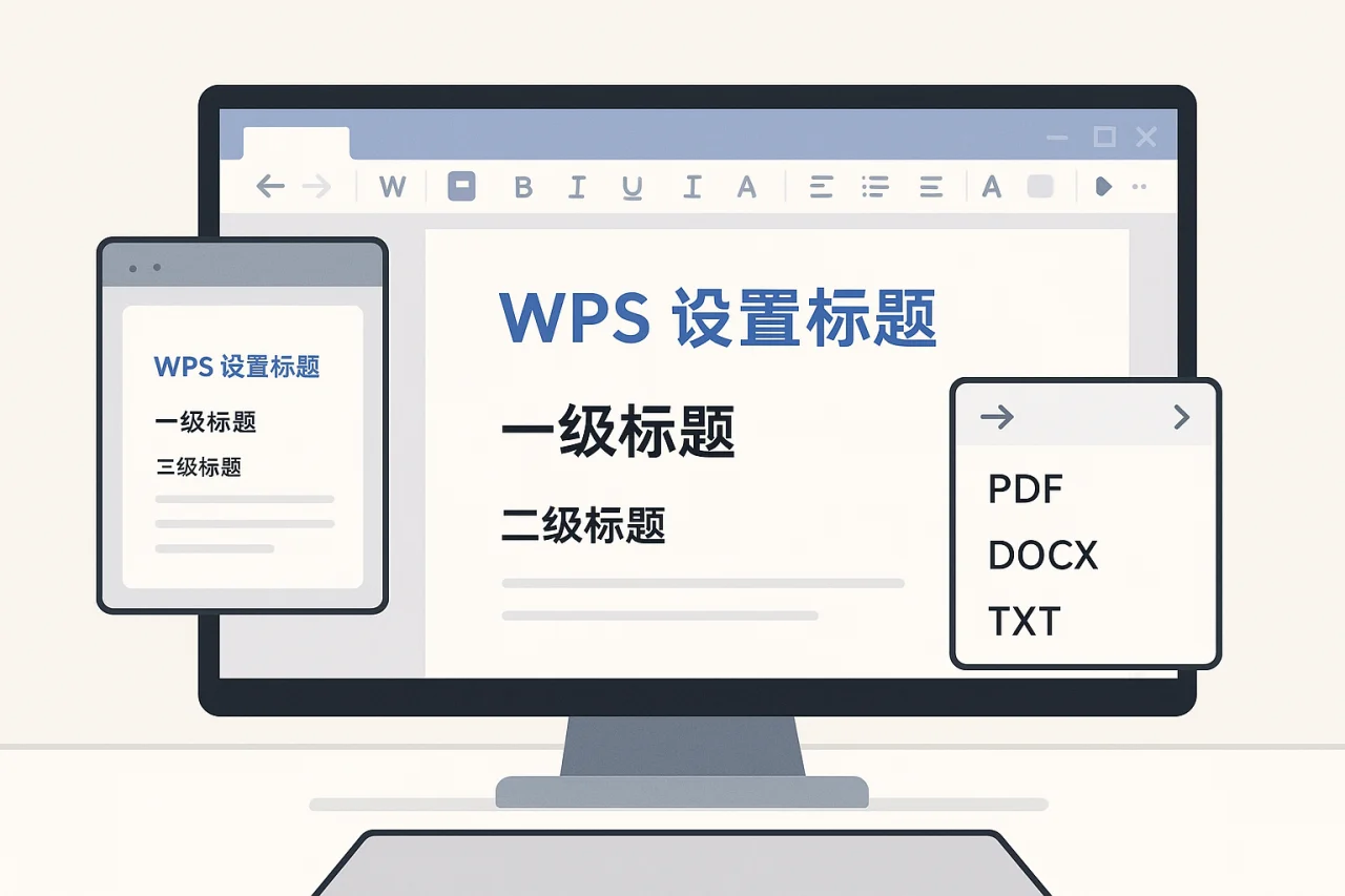 WPS设置标题