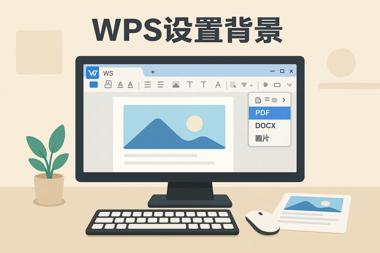 WPS设置背景