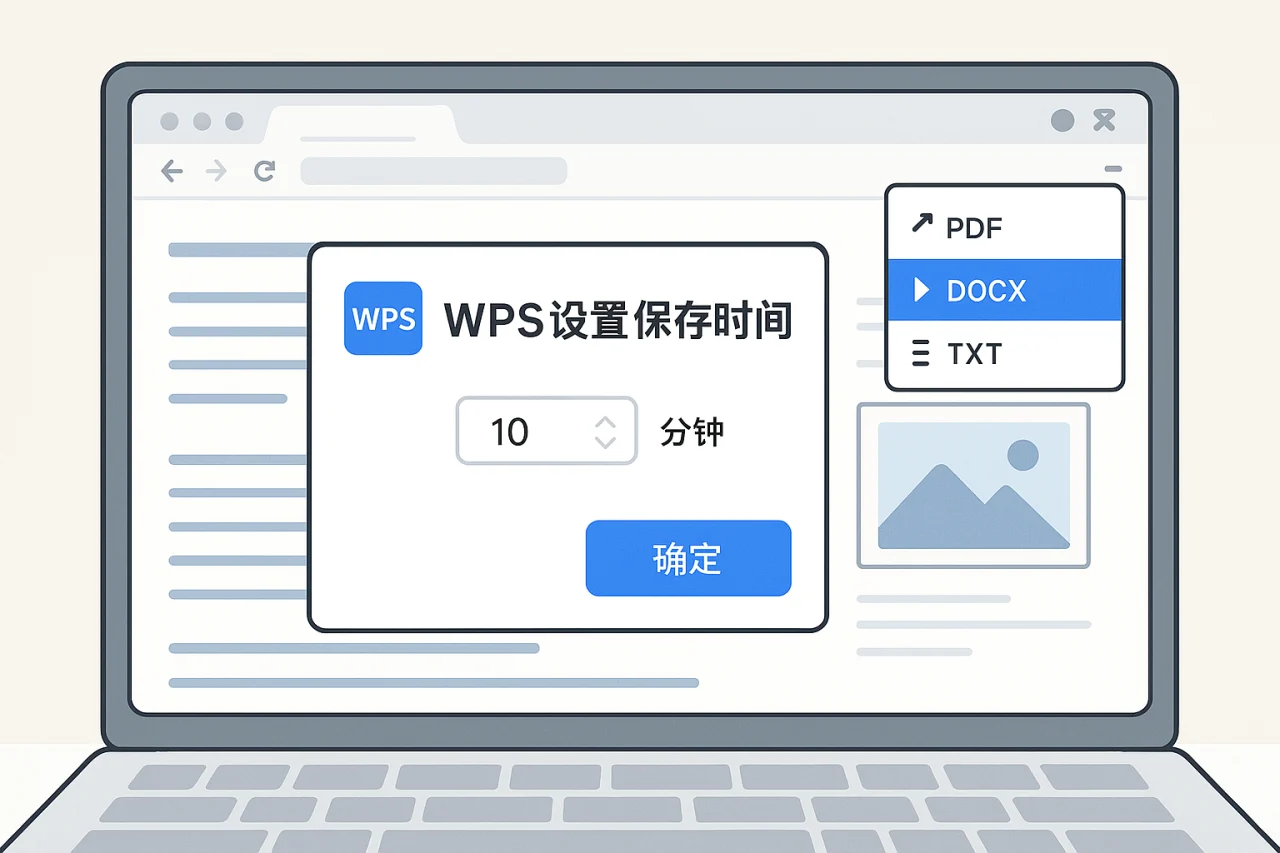WPS设置保存时间