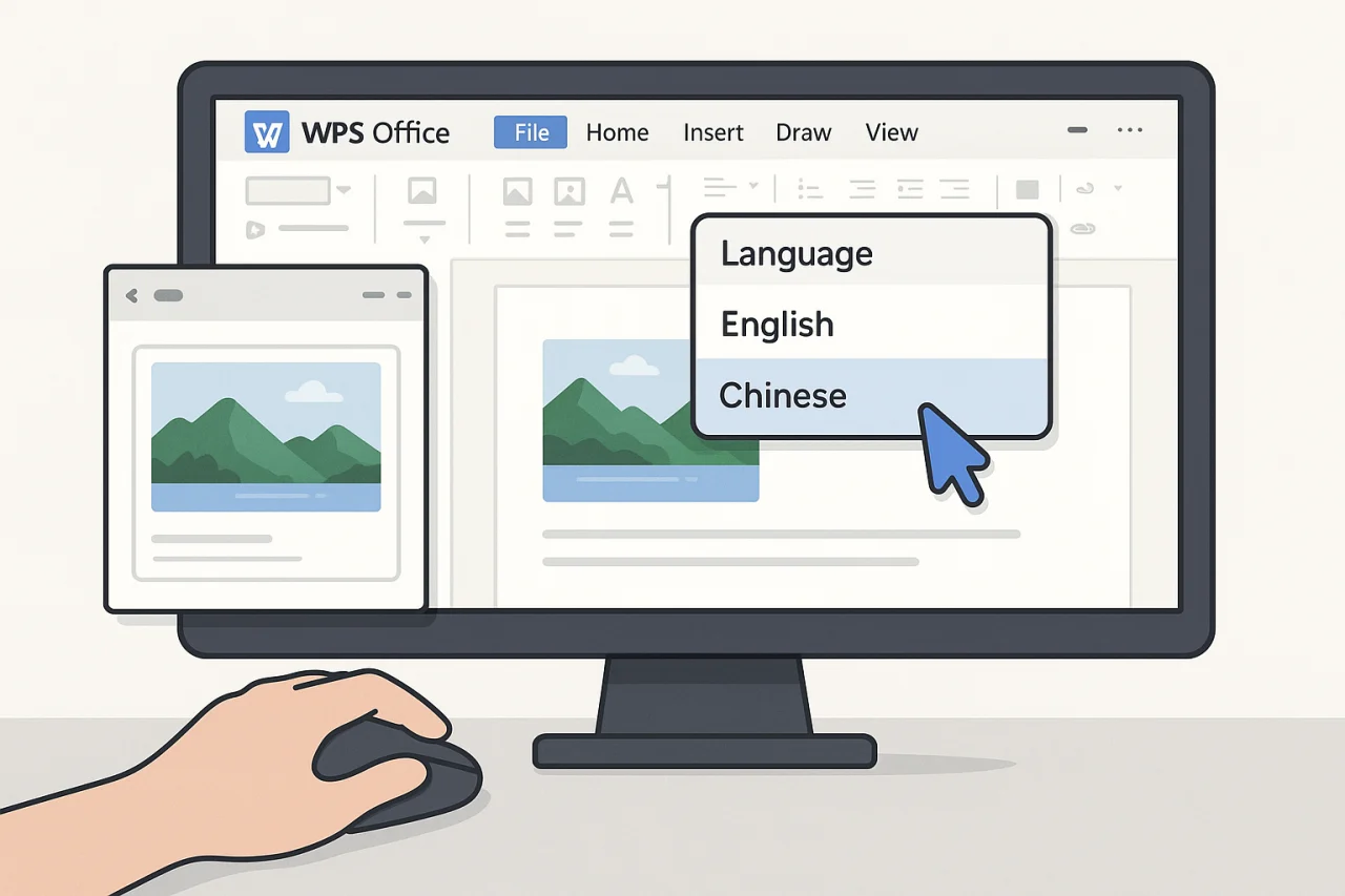 Wps office切换中文