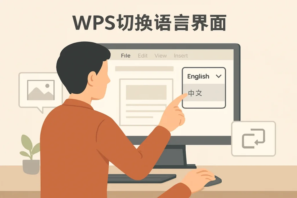 WPS切换语言界面