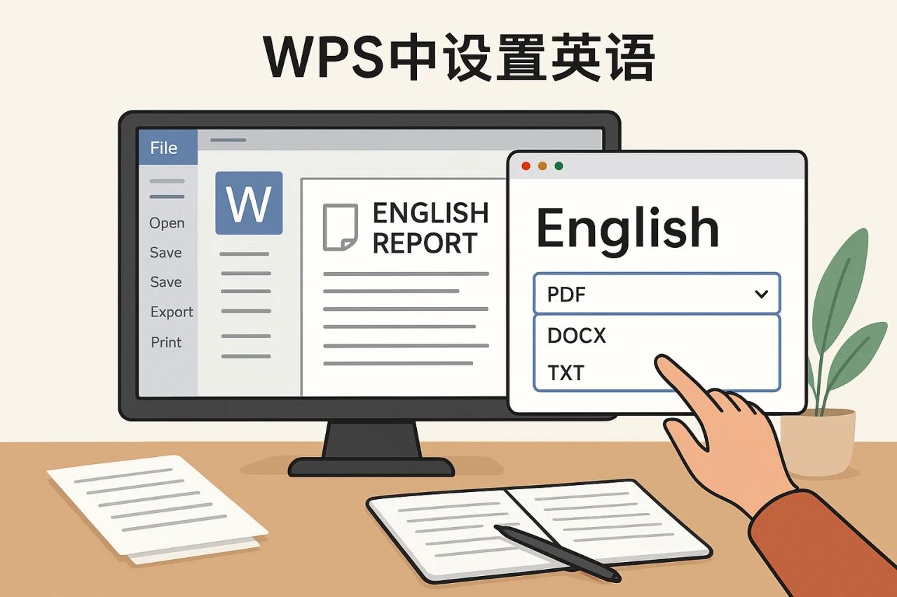 WPS中设置英语