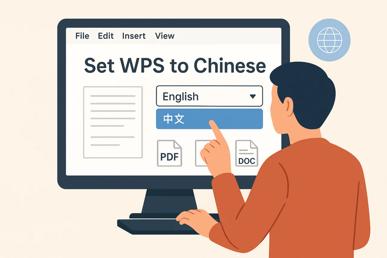 海外版WPS设置中文