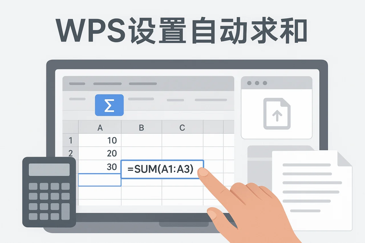 WPS设置自动求和