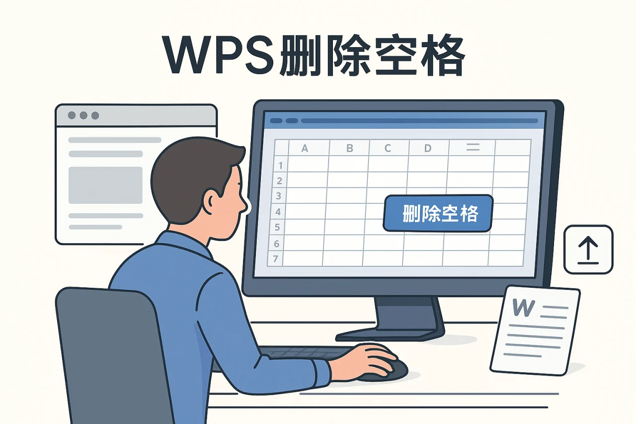 WPS删除空格