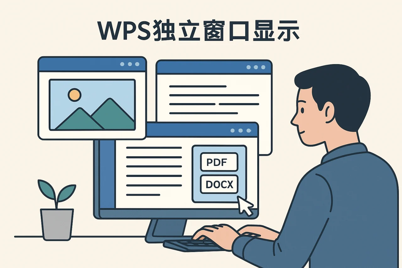 WPS独立窗口显示
