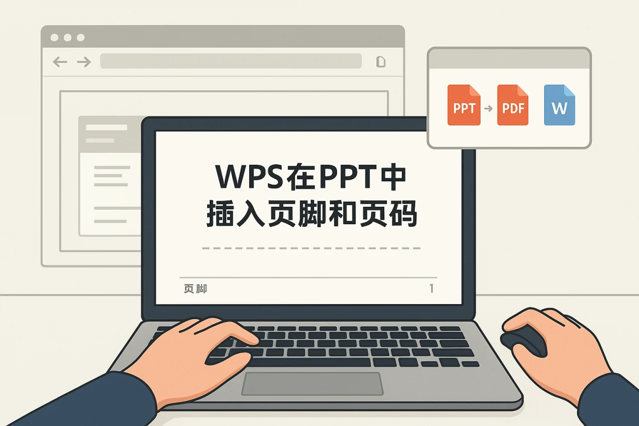 WPS在PPT中插入页脚和页码