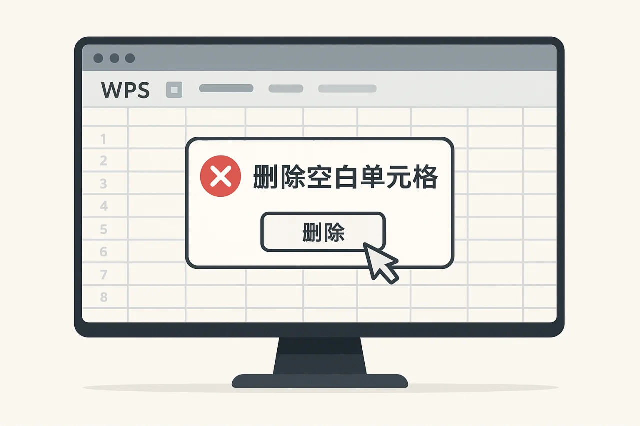 WPS删除空白单元格