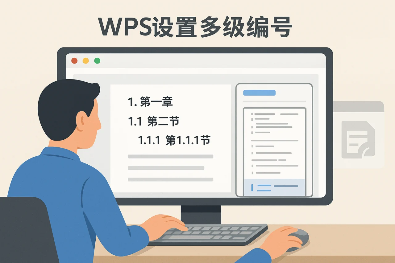 WPS设置多级编号
