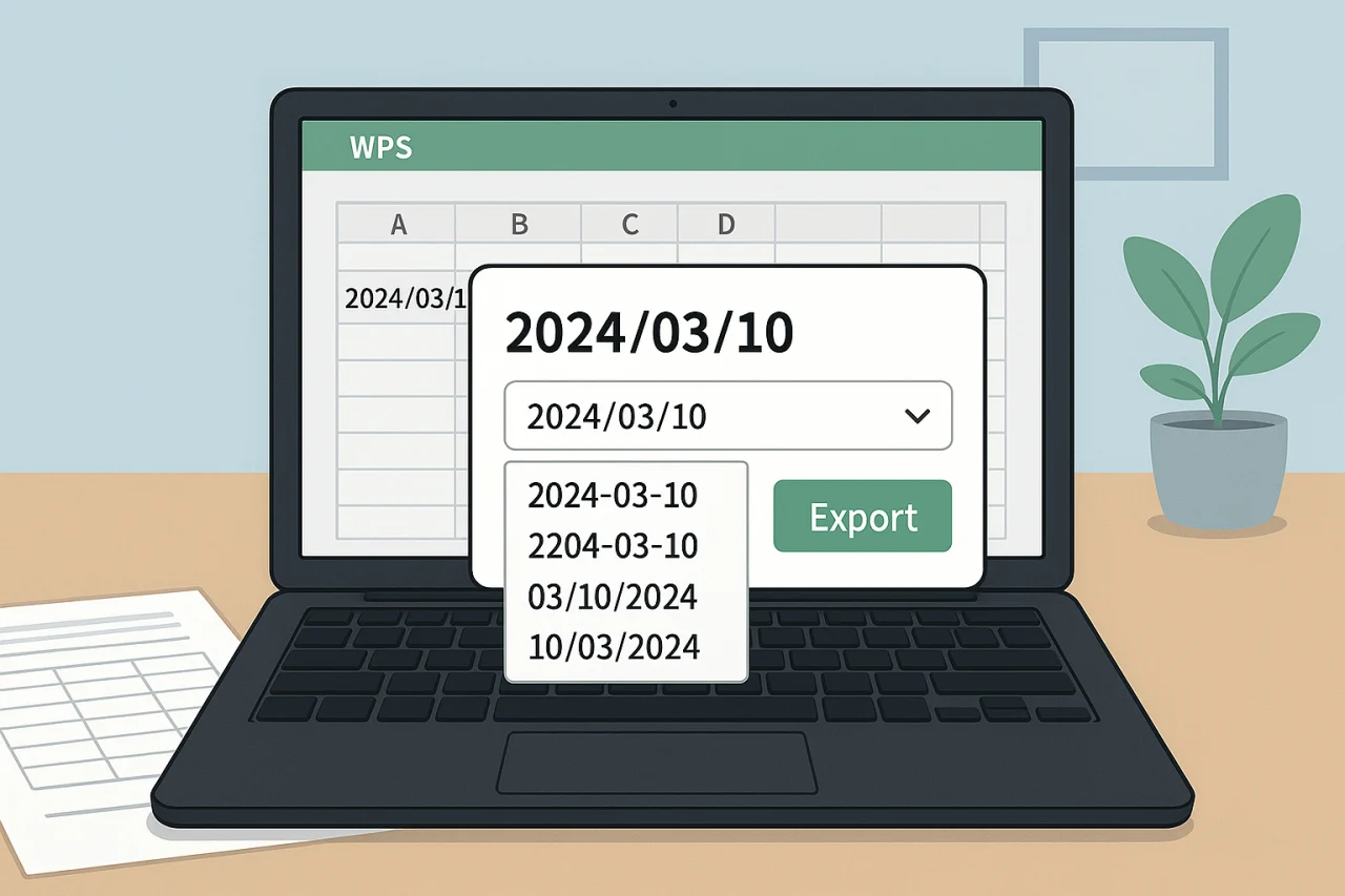 WPS显示日期