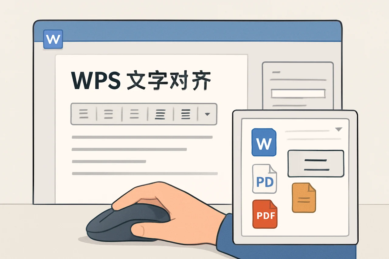 WPS文字对齐