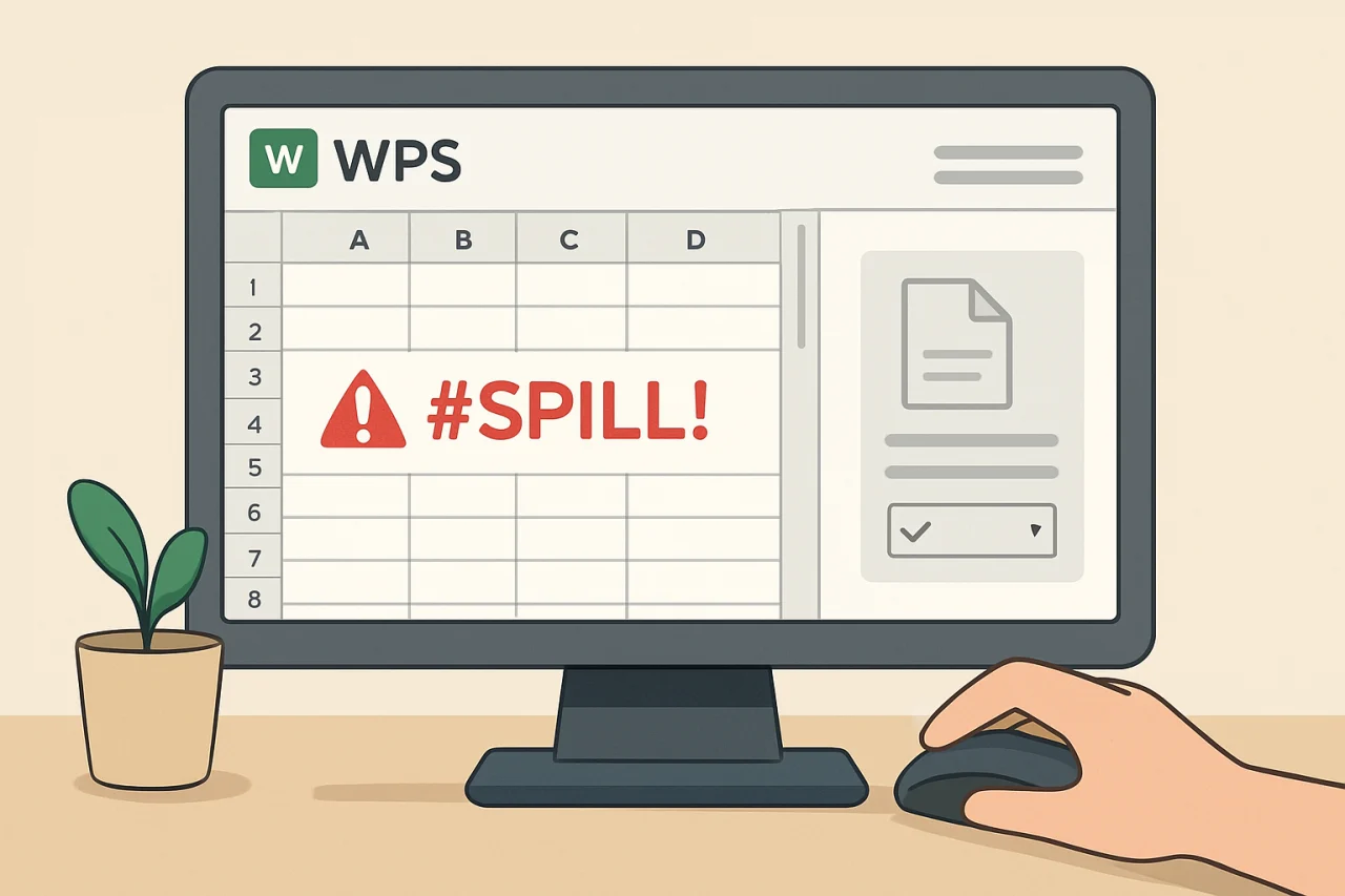 WPS表格提示SPILL怎么解决