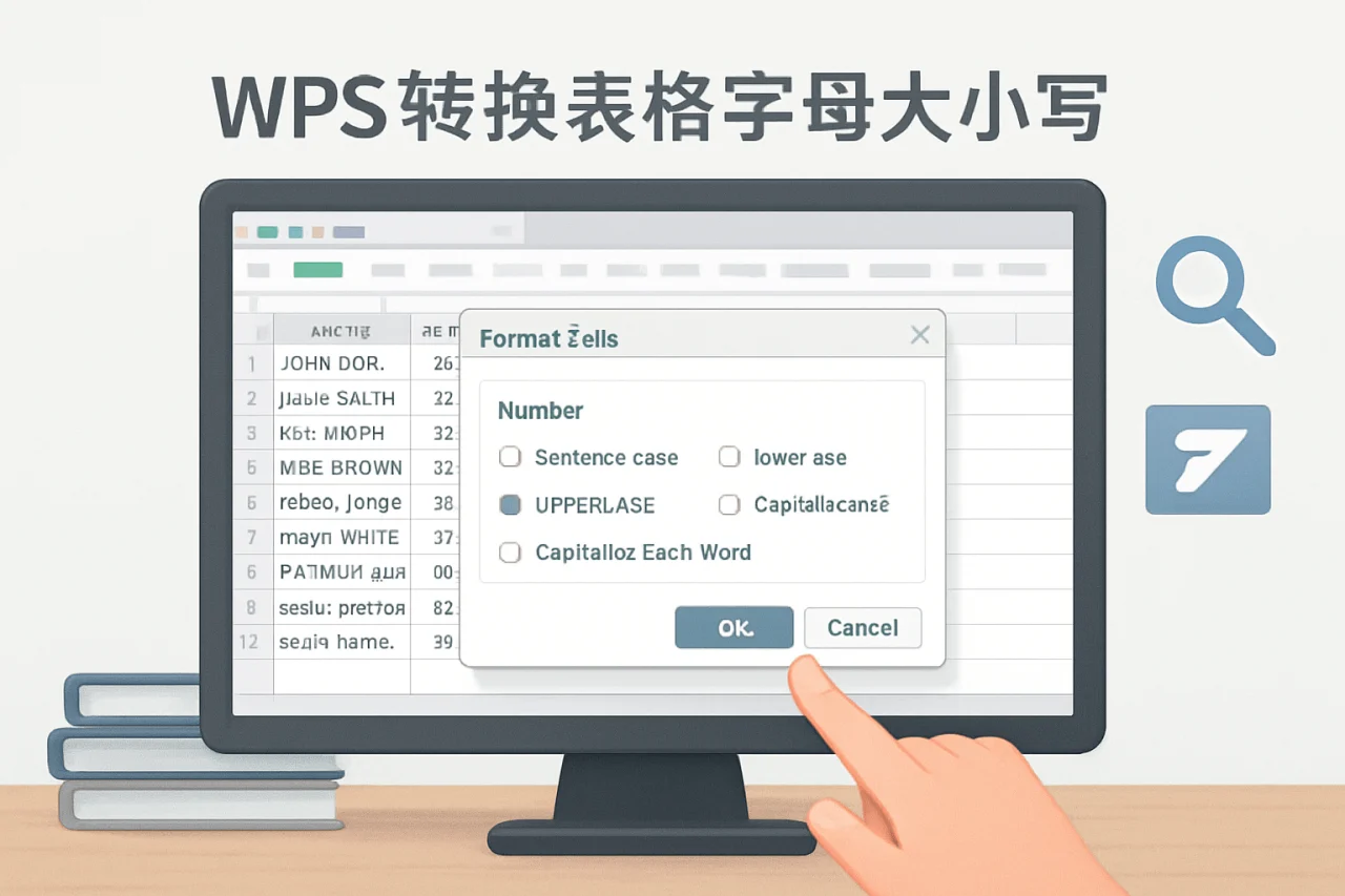 WPS转换表格字母大小写
