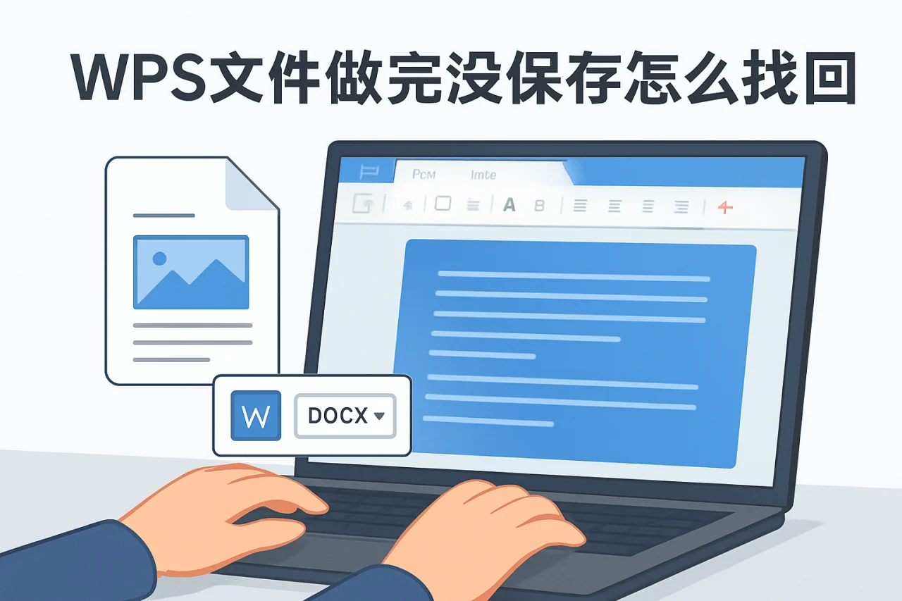 WPS文件做完没保存怎么找回