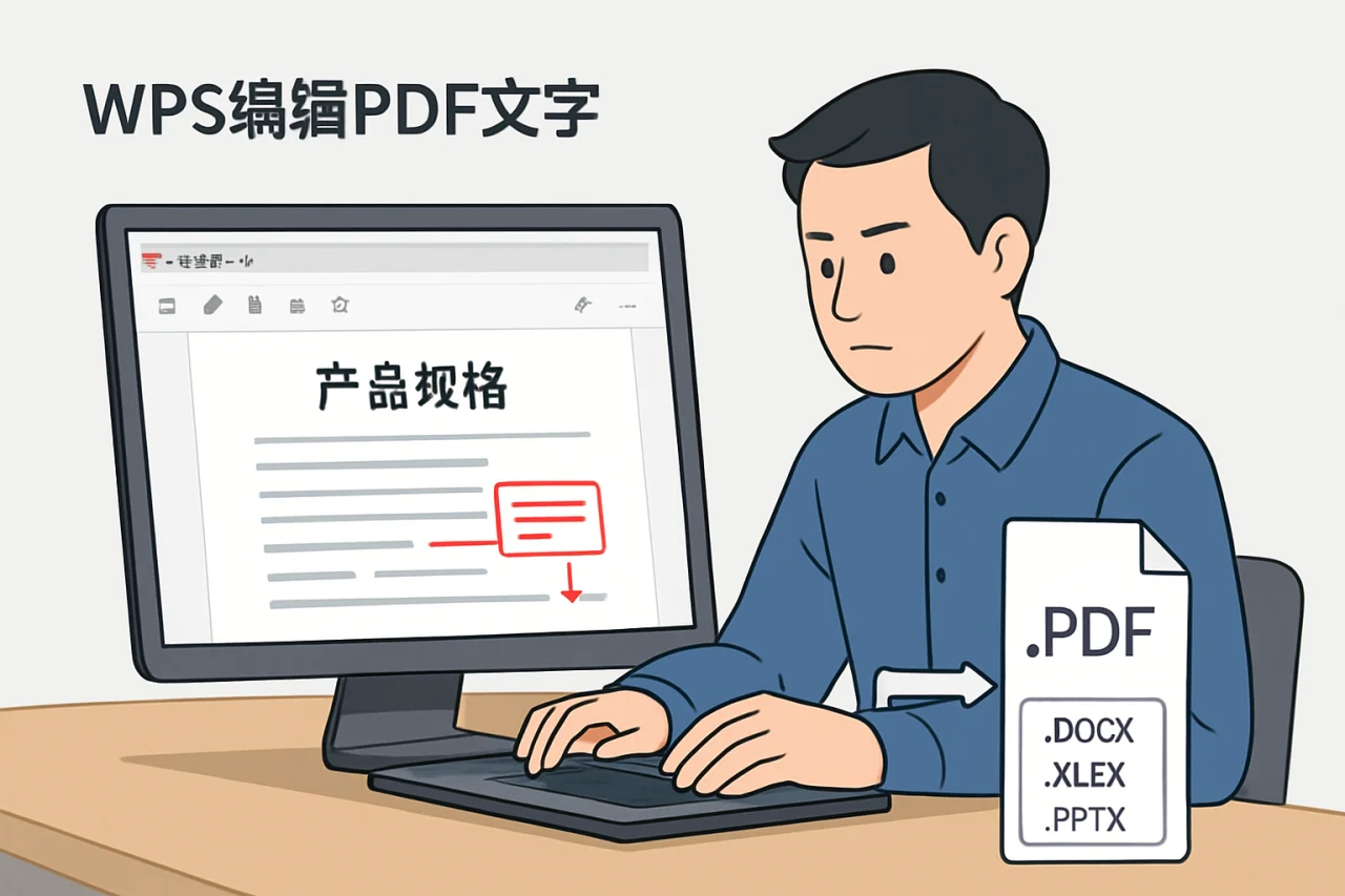 WPS编辑PDF文字