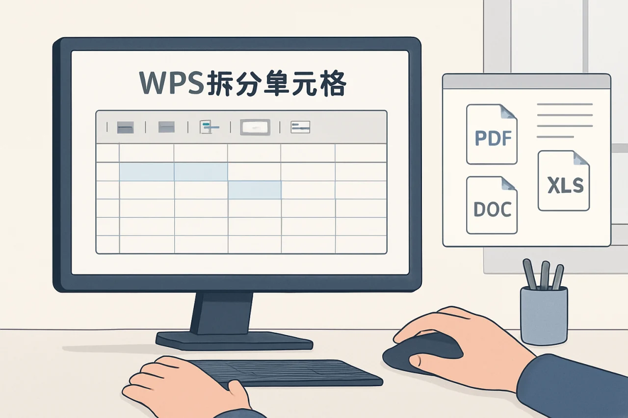 WPS拆分单元格