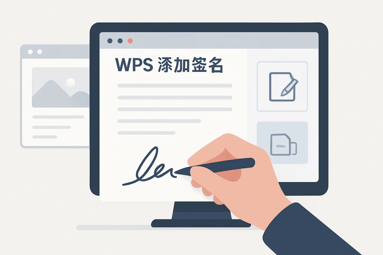 WPS 添加签名