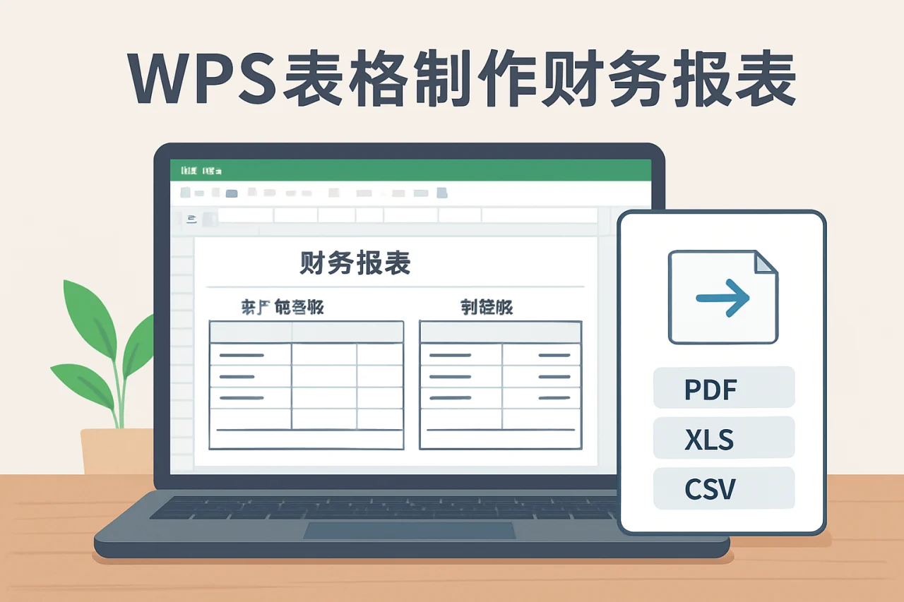 wps表格制作财务报表