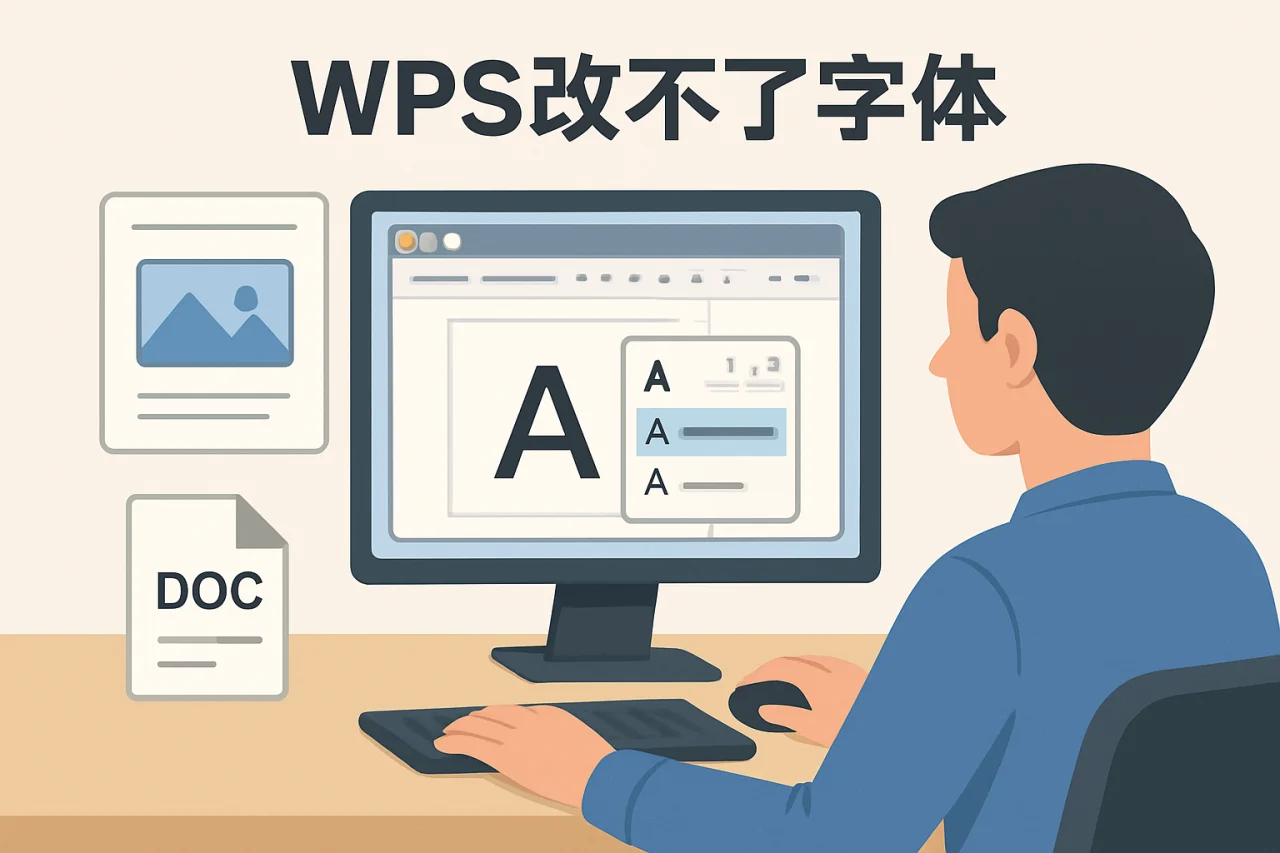wps改不了字体