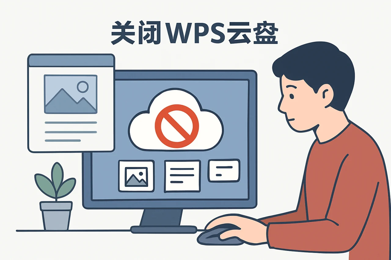 关闭wps云盘