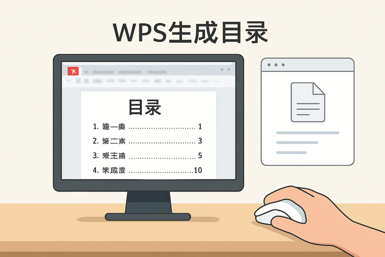 wps生成目录