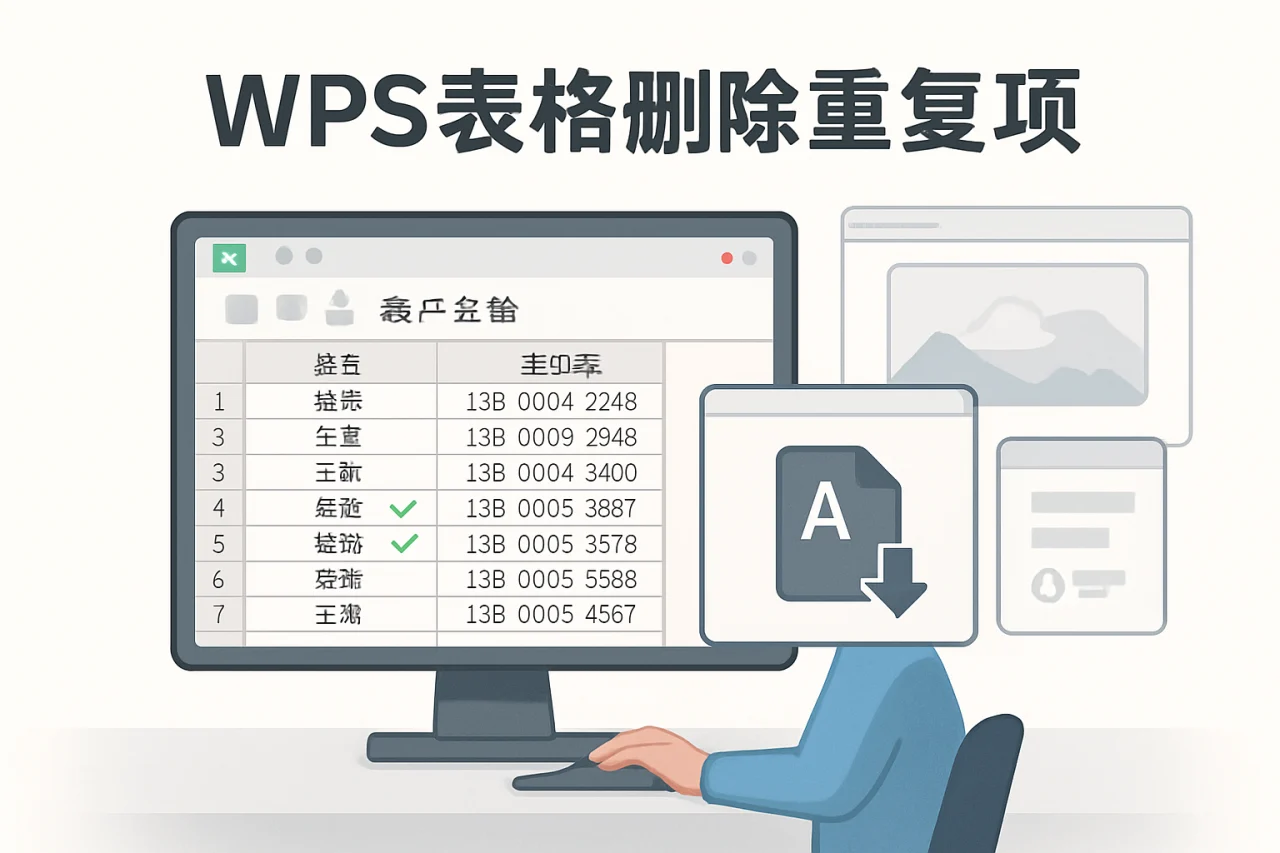WPS 表格删除重复项