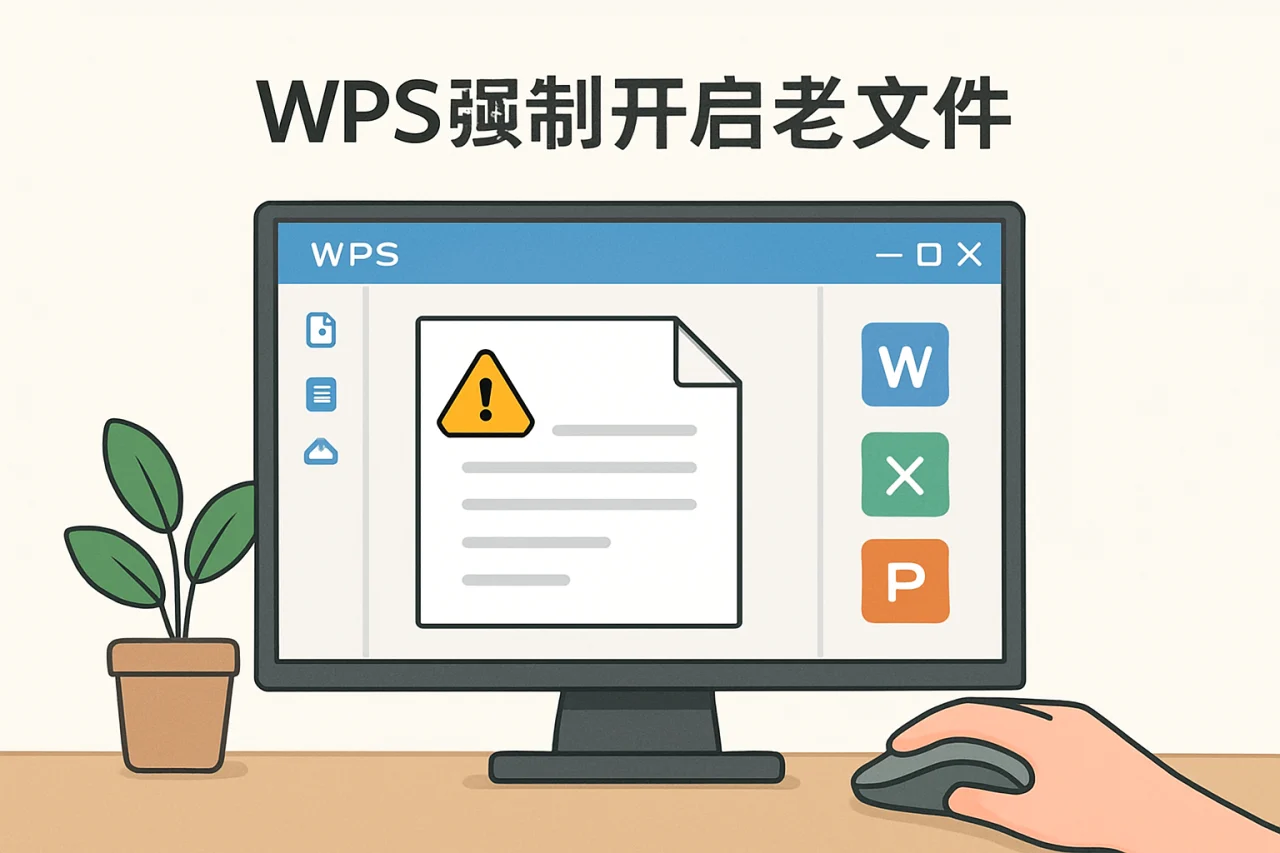 WPS强制开启老文件