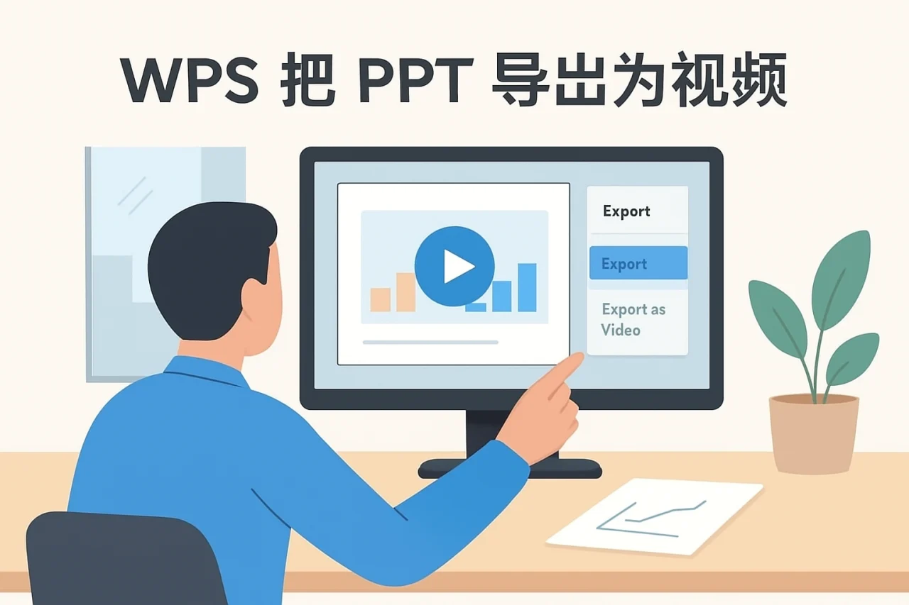 WPS 把 PPT 导出为视频