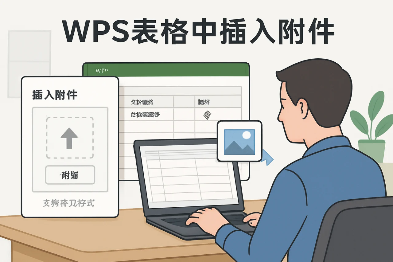 WPS表格中插入附件