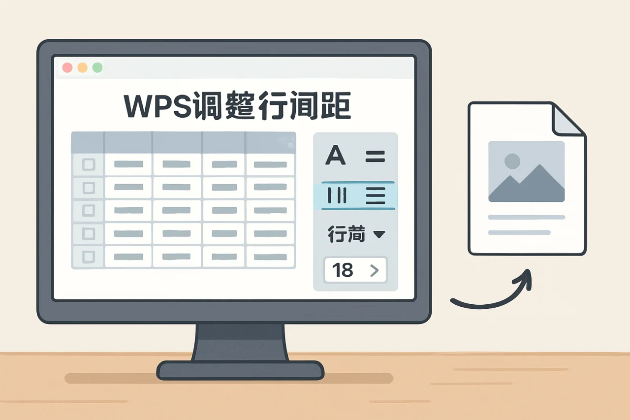 WPS调整行间距