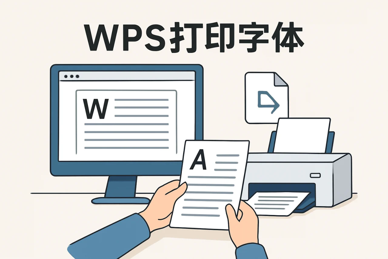 WPS打印字体