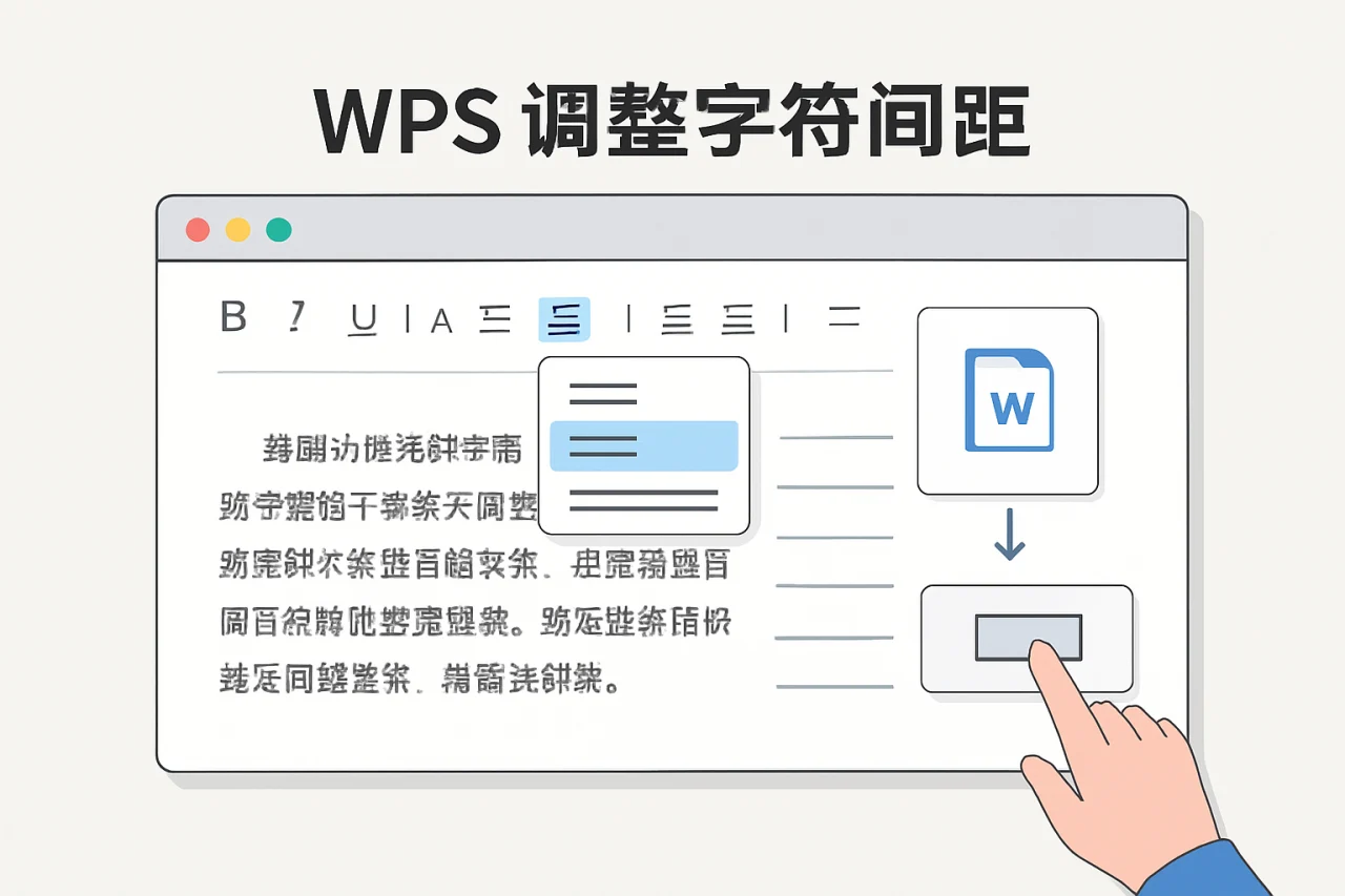 WPS调整字符间距
