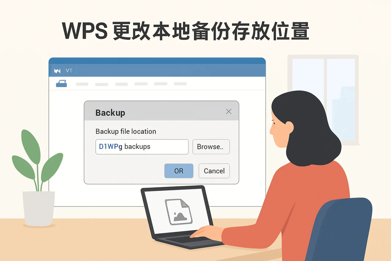 WPS 更改本地备份文件存放位置
