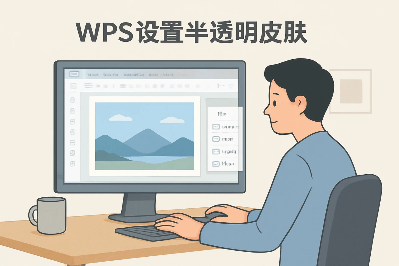 WPS设置半透明皮肤