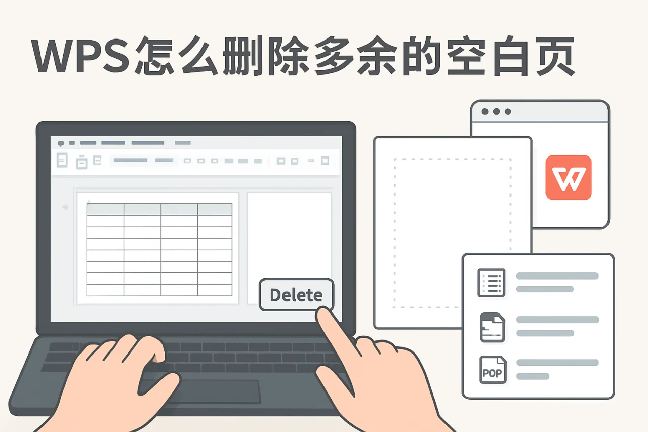 wps怎么删除多余的空白页