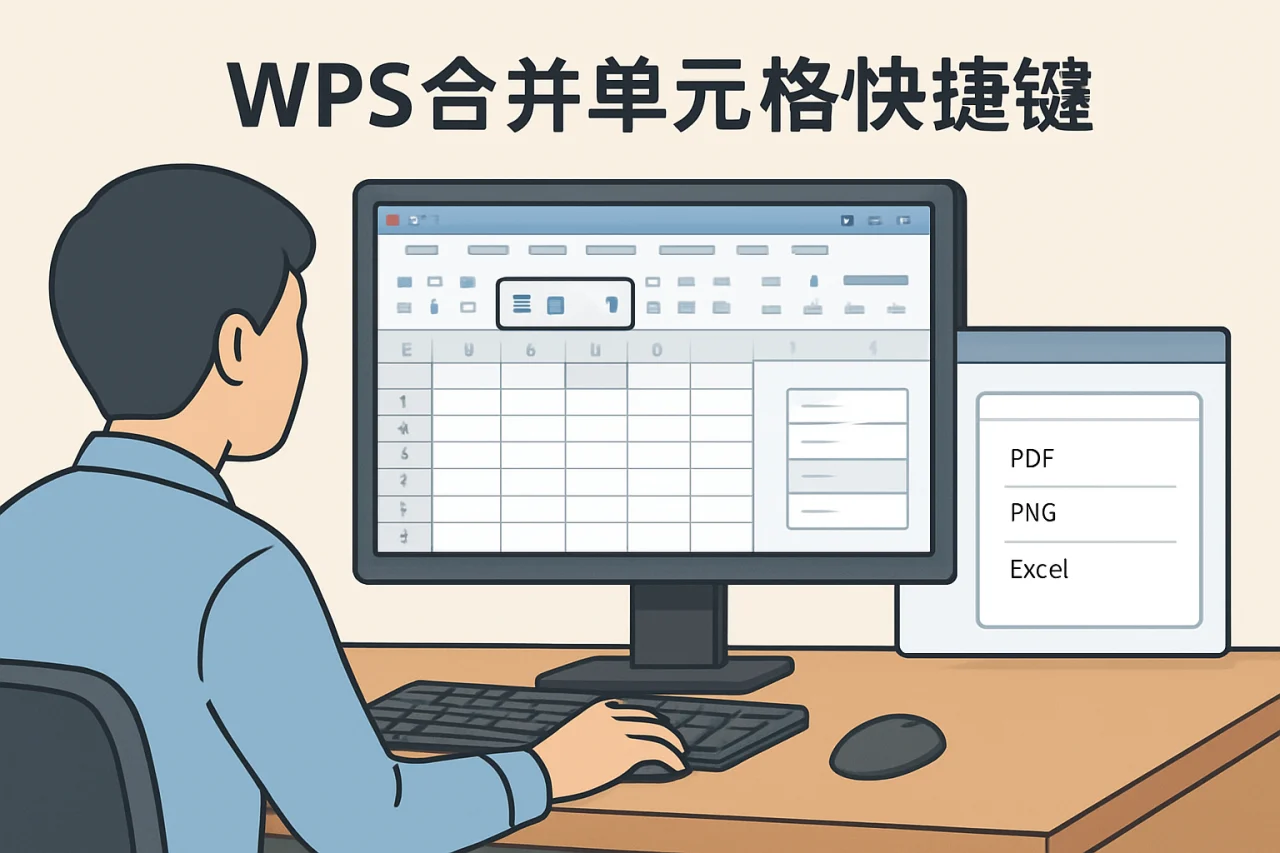 wps合并单元格快捷键