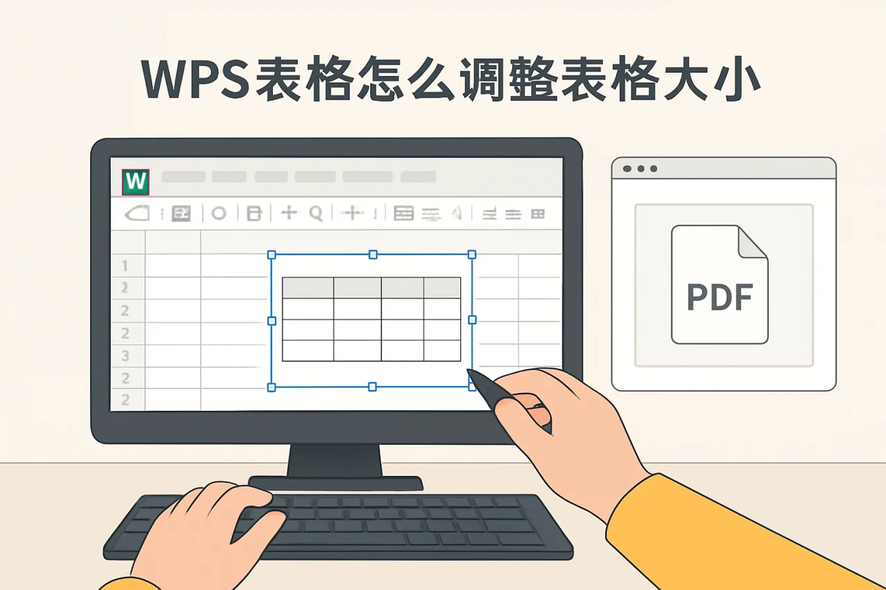 wps表格怎么调整表格大小