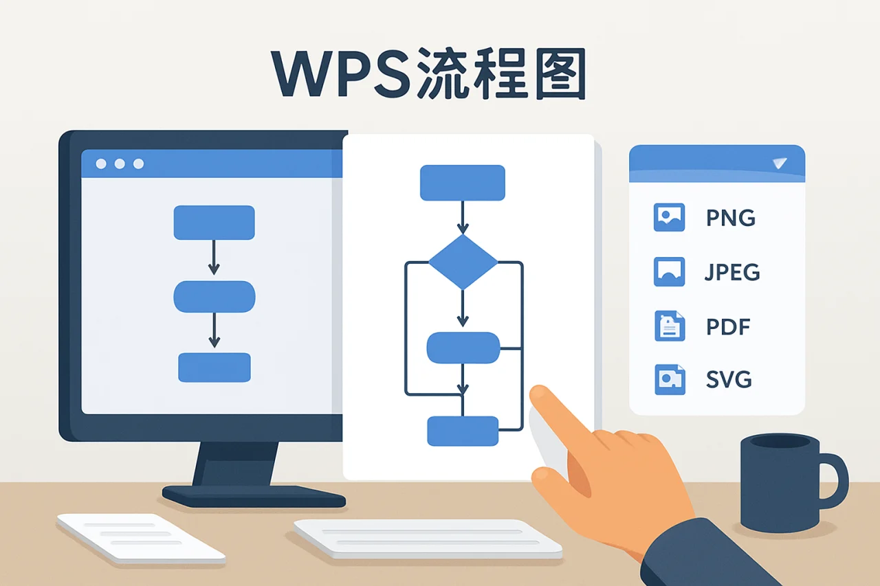 wps流程图