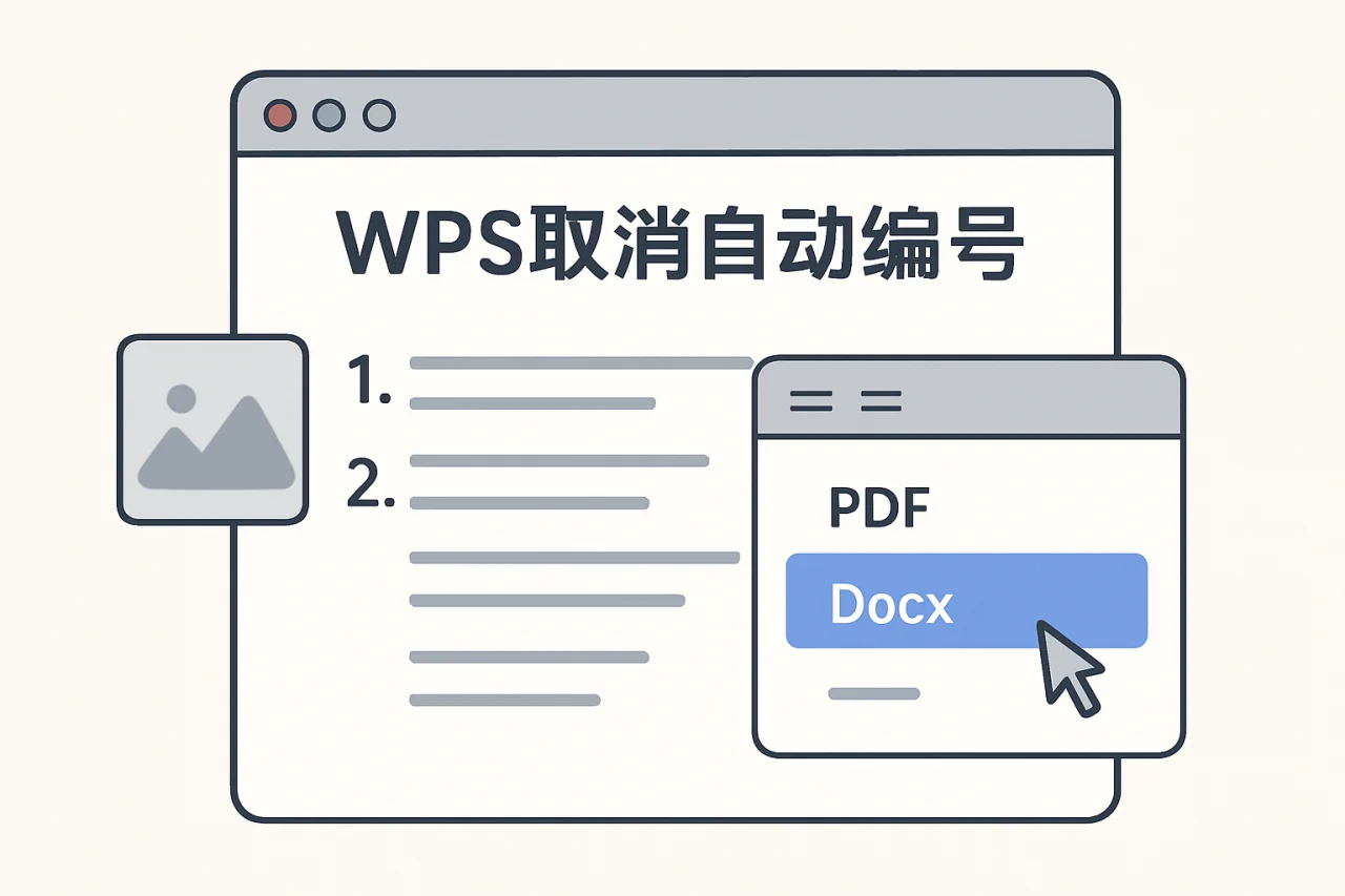 wps取消自动编号