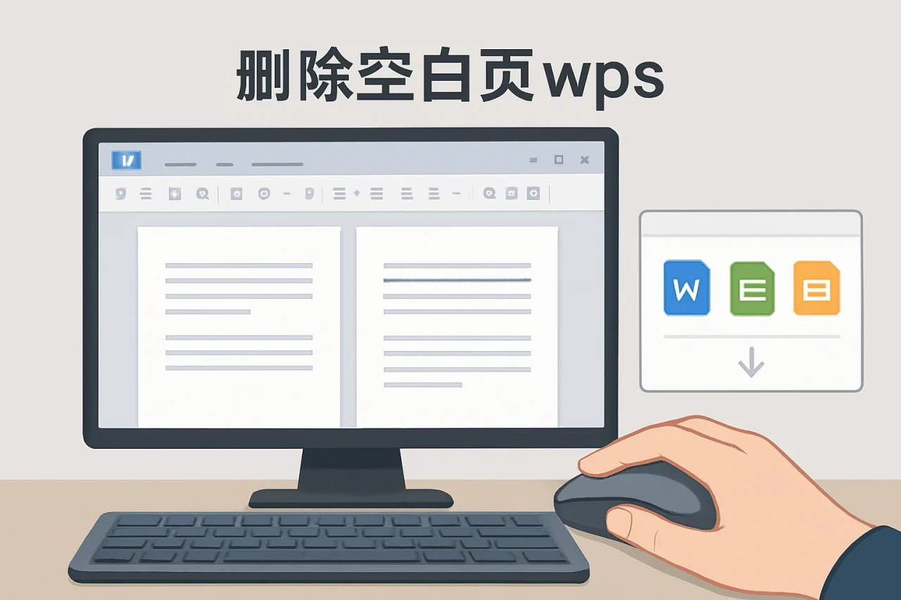 删除空白页wps