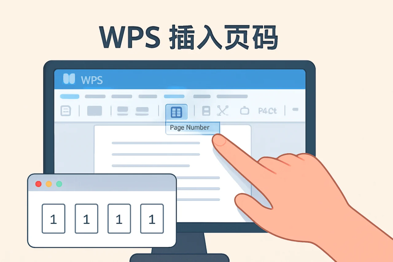 wps 插入页码