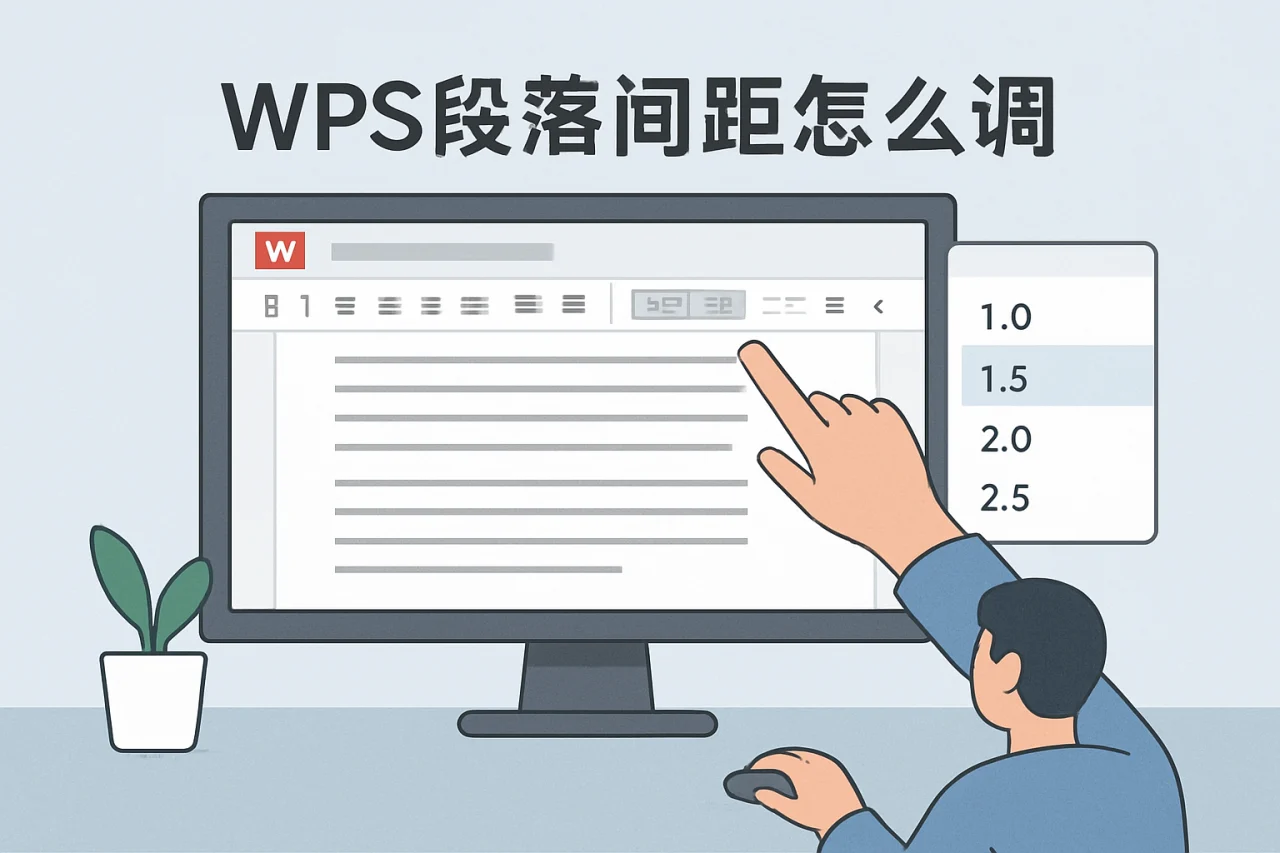 wps段落间距怎么调